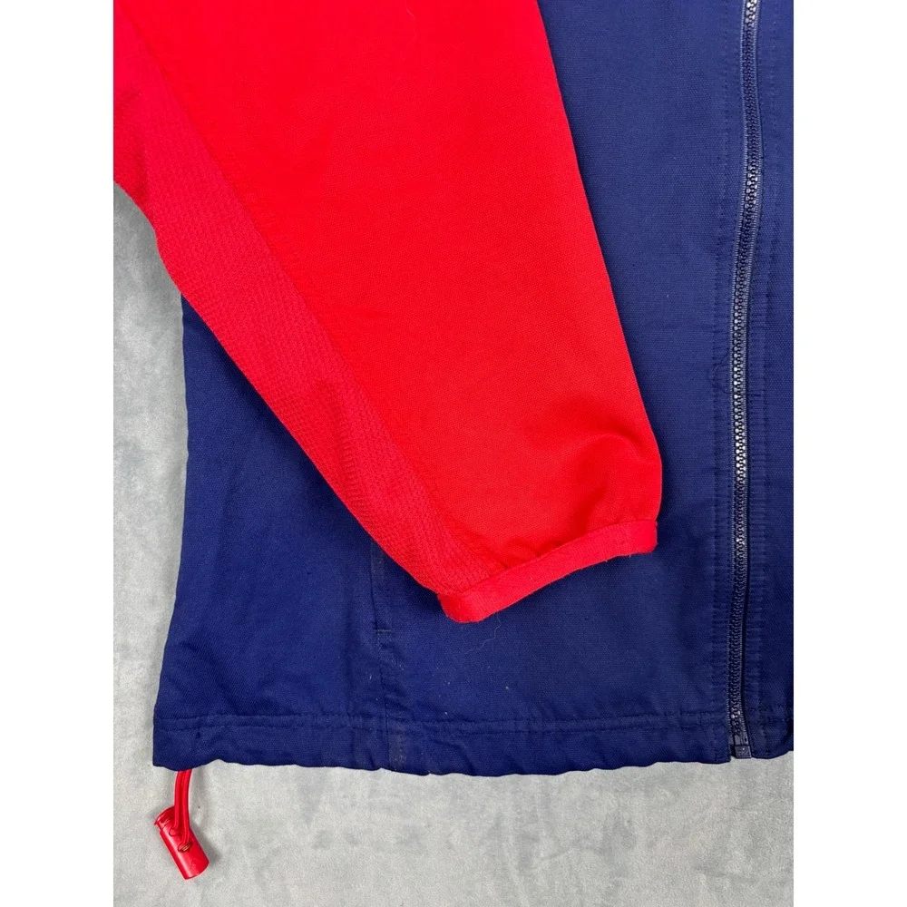 Adidas Climalite Vintage Track Jacket Navy Red Full Zip Mens Large